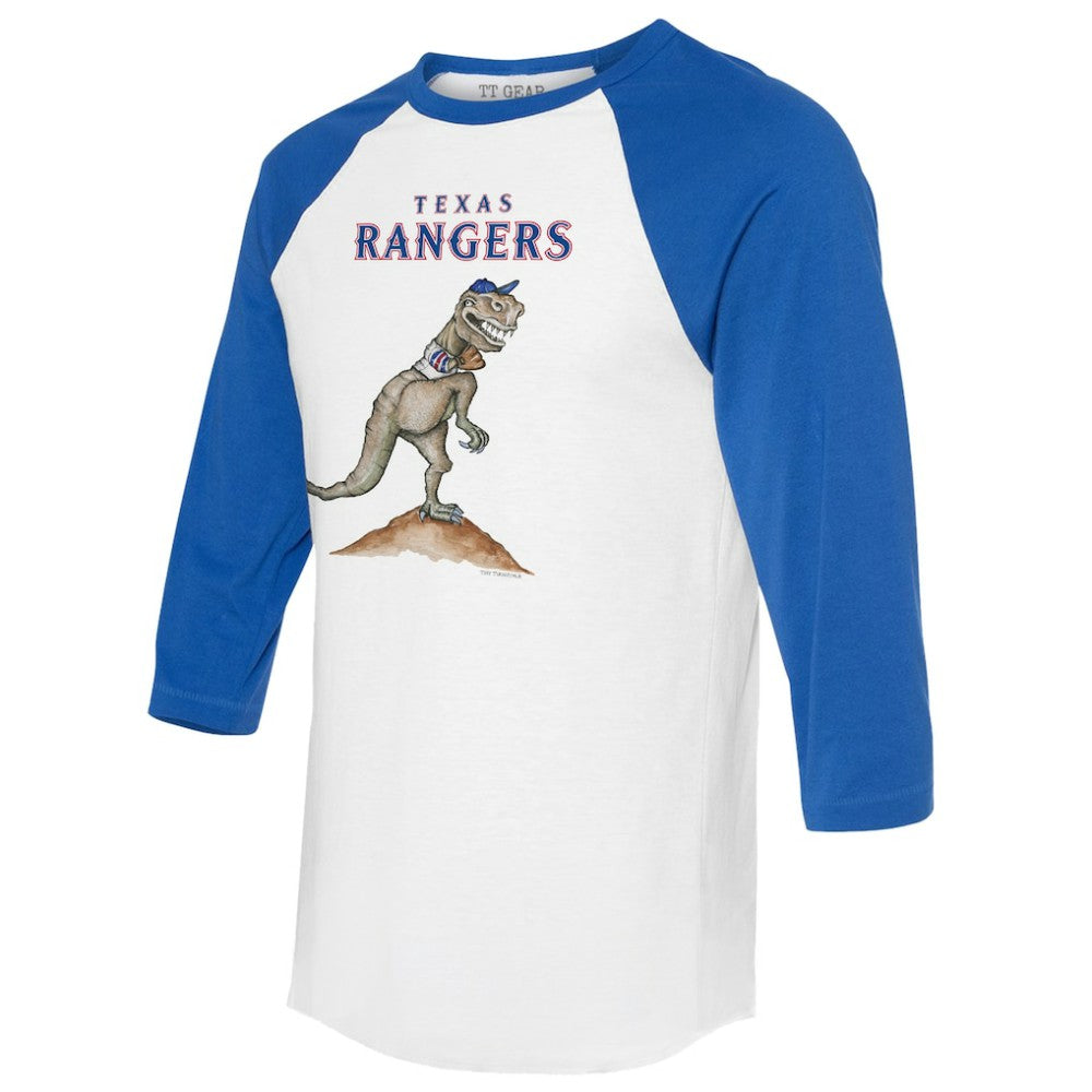 Texas Rangers Tiny Turnip Unisex TT Rex 3/4-Sleeve Raglan T-Shirt for sale
