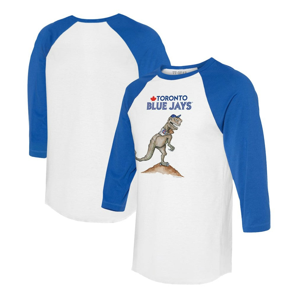 Toronto Blue Jays Tiny Turnip Unisex TT Rex 3/4-Sleeve Raglan T-Shirt On Sale