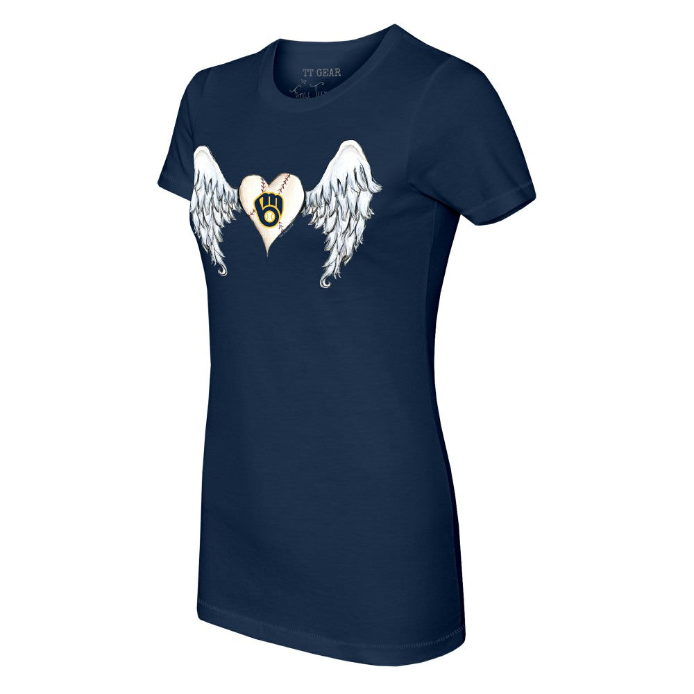 Milwaukee Brewers Tiny Turnip Women's Angel Wings T-Shirt Sale