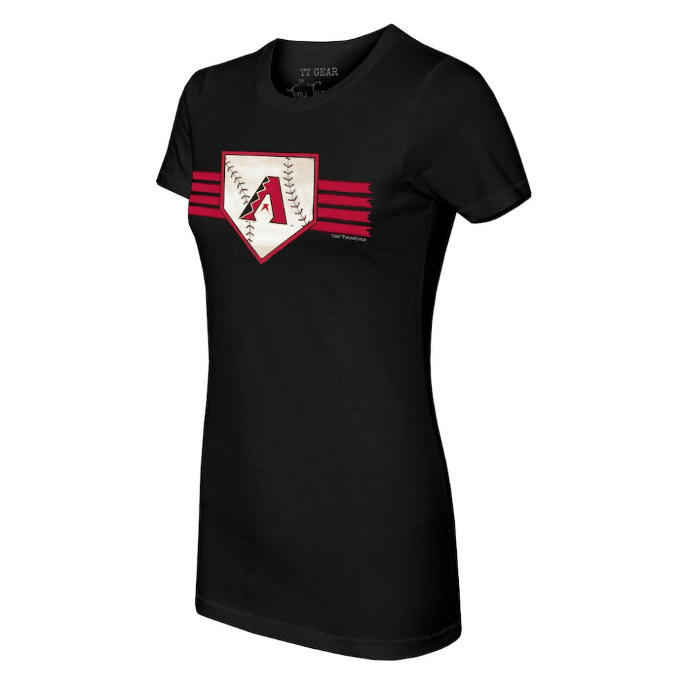 Arizona Diamondbacks Tiny Turnip Women's Base Stripe T-Shirt for sale