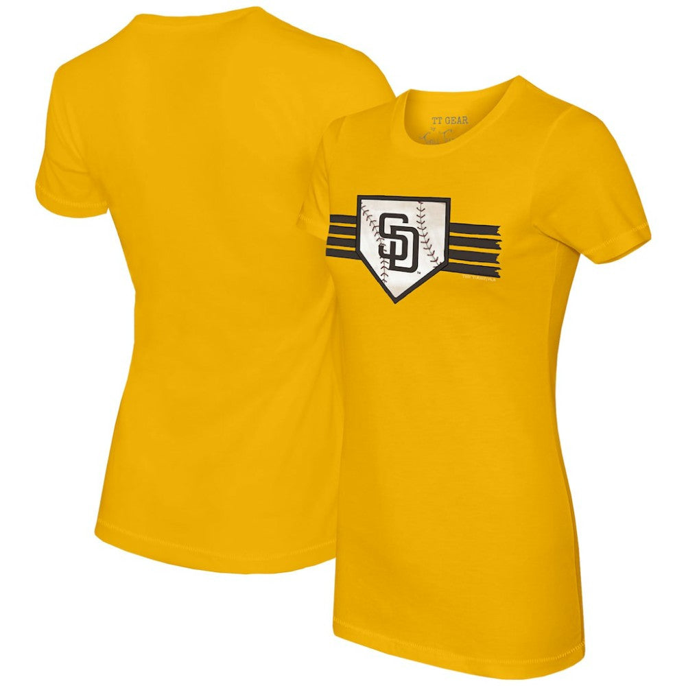 San Diego Padres Tiny Turnip Women's Base Stripe T-Shirt Lifestyle