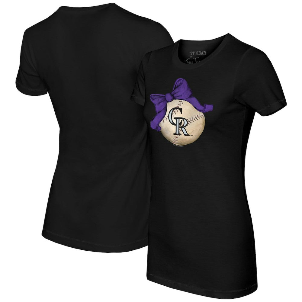 Colorado Rockies Tiny Turnip Women's Baseball Bow T-Shirt for sale