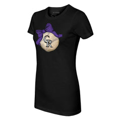 Colorado Rockies Tiny Turnip Women's Baseball Bow T-Shirt for sale