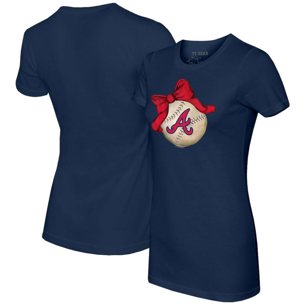 Atlanta Braves Tiny Turnip Women's Baseball Bow T-Shirt Near Me