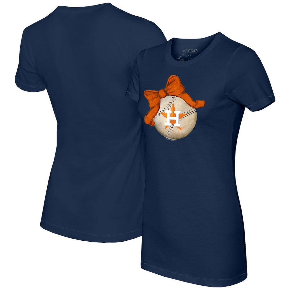 Houston Astros Tiny Turnip Women's Baseball Bow T-Shirt Clearance