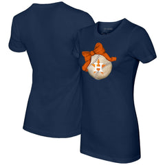 Houston Astros Tiny Turnip Women's Baseball Bow T-Shirt Clearance