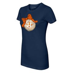 Houston Astros Tiny Turnip Women's Baseball Bow T-Shirt Clearance