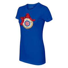 Chicago Cubs Tiny Turnip Women's Baseball Bow T-Shirt Sale