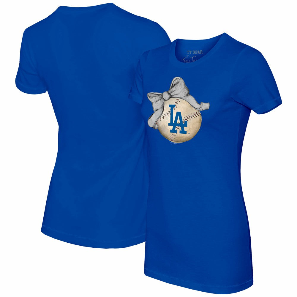Los Angeles Dodgers Tiny Turnip Women's Baseball Bow T-Shirt Online