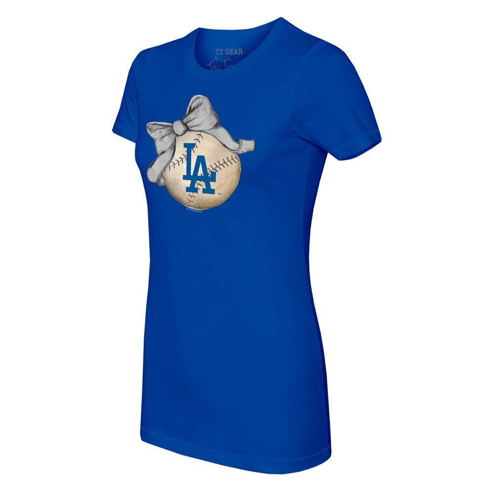 Los Angeles Dodgers Tiny Turnip Women's Baseball Bow T-Shirt Online