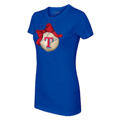 Texas Rangers Tiny Turnip Women's Baseball Bow T-Shirt for sale