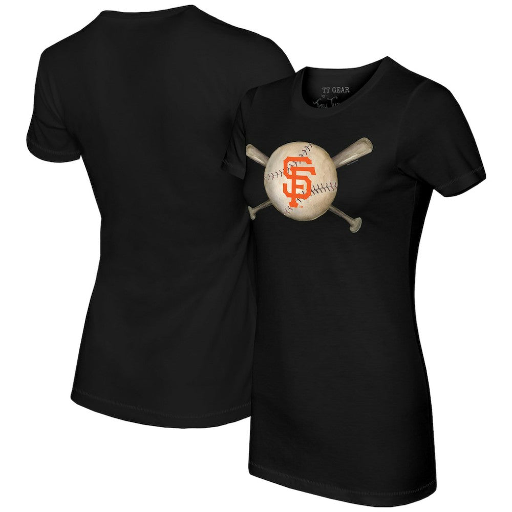 San Francisco Giants Tiny Turnip Women's Baseball Cross Bats T-Shirt On Sale