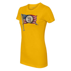 San Diego Padres Tiny Turnip Women's Baseball Flag T-Shirt Online