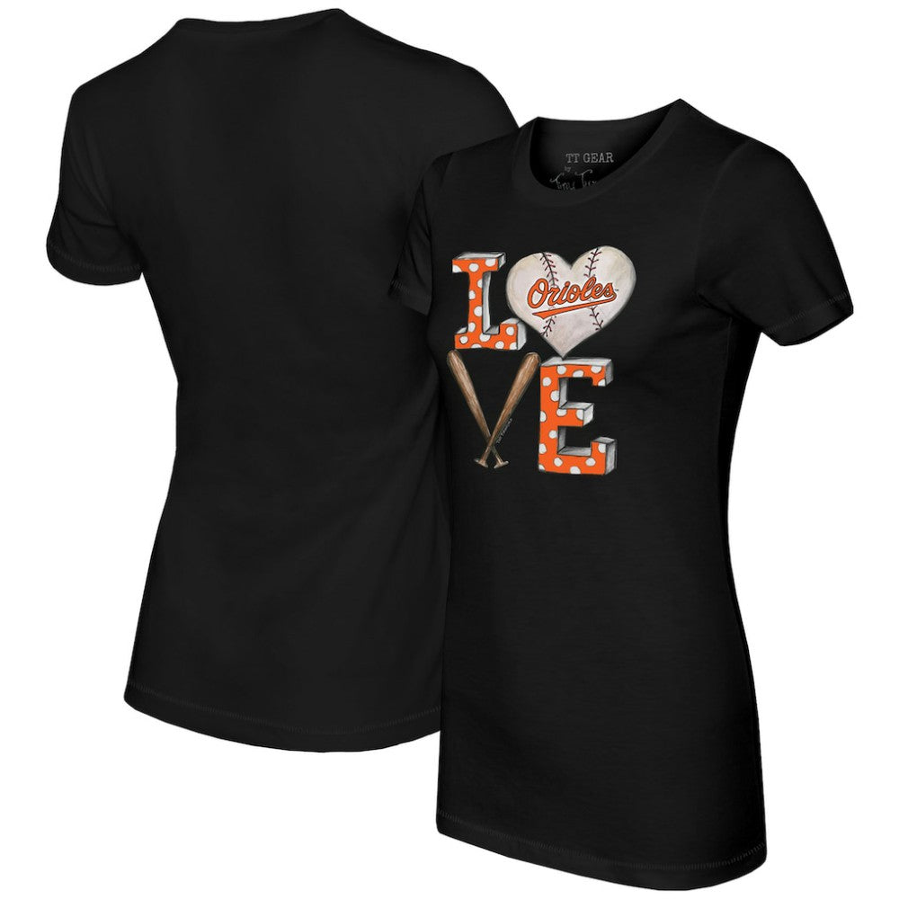Baltimore Orioles Tiny Turnip Women's Baseball Love T-Shirt On Sale
