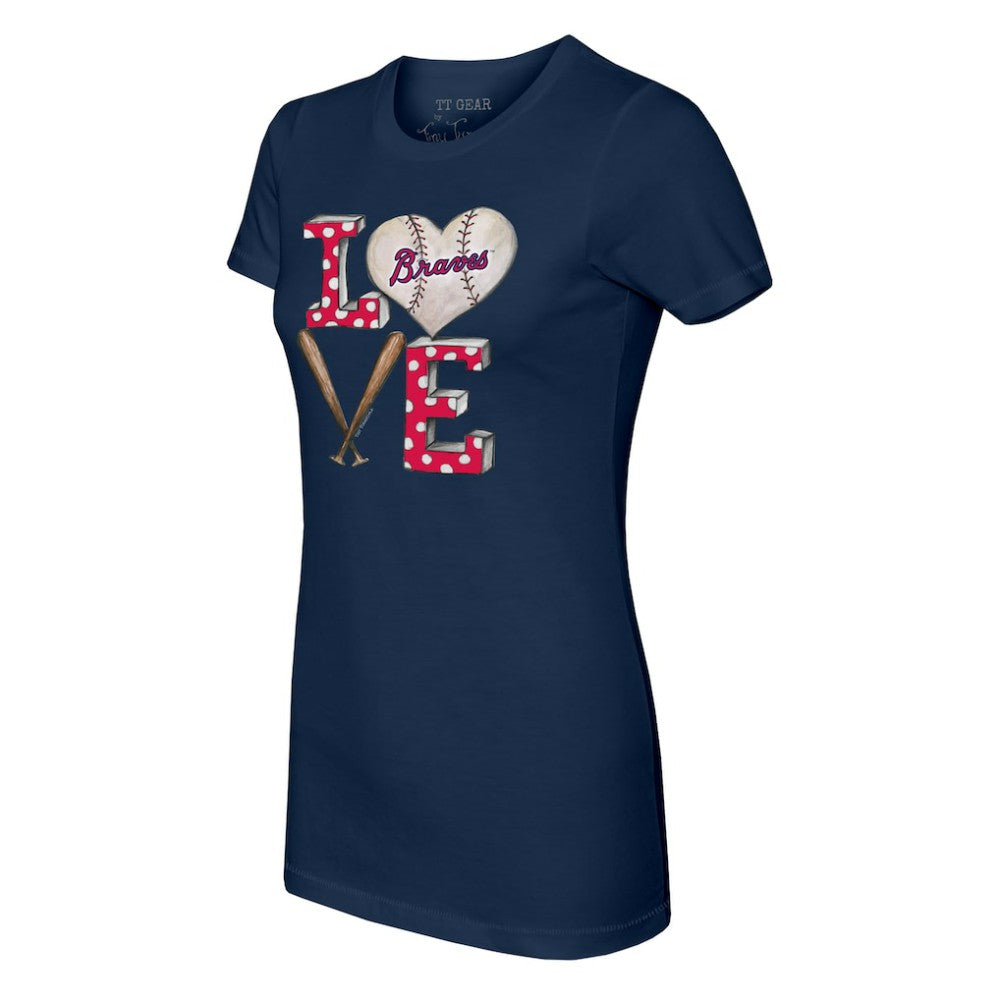 Atlanta Braves Tiny Turnip Women's Baseball Love T-Shirt Online