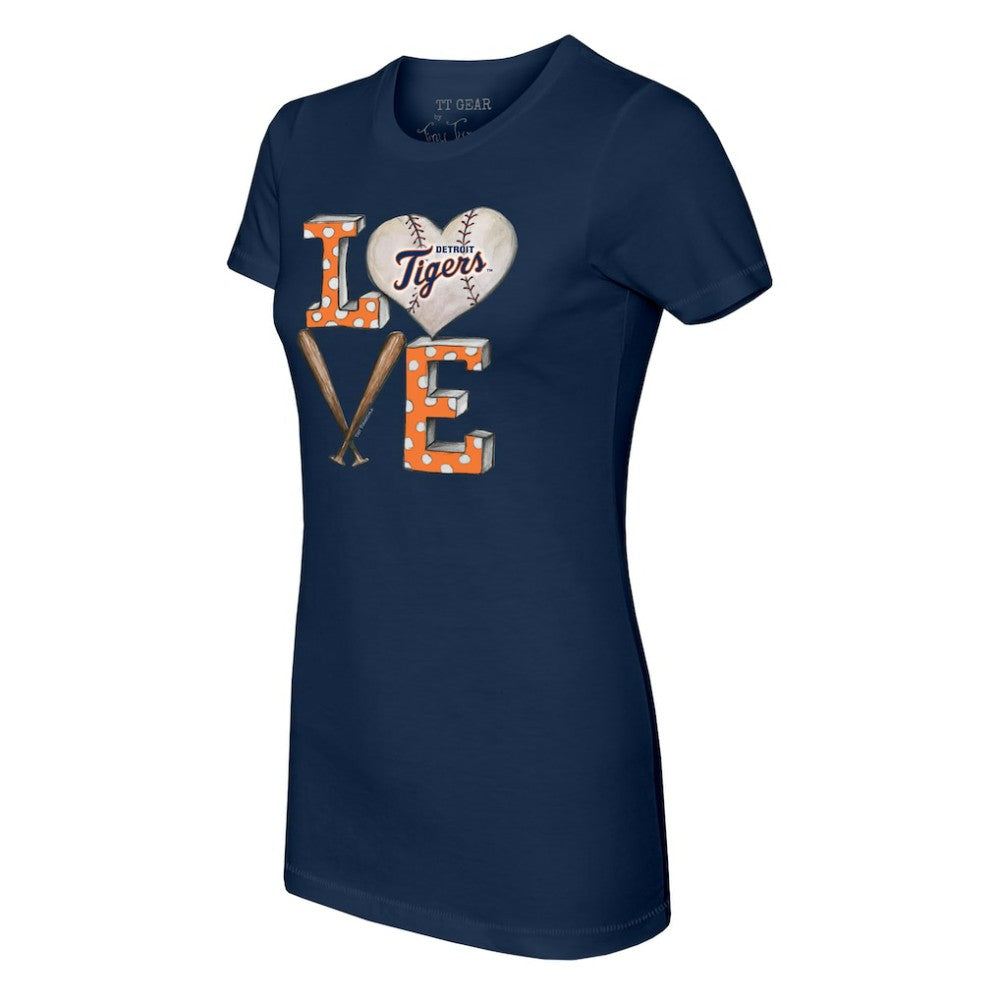 Detroit Tigers Tiny Turnip Women's Baseball Love T-Shirt Lifestyle