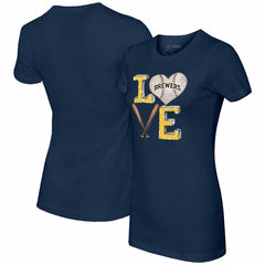 Milwaukee Brewers Tiny Turnip Women's Baseball Love T-Shirt Sale