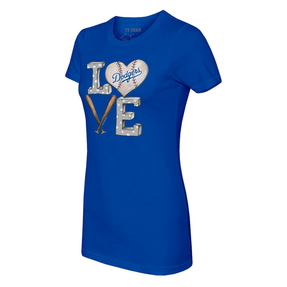 Los Angeles Dodgers Tiny Turnip Women's Baseball Love T-Shirt Lifestyle