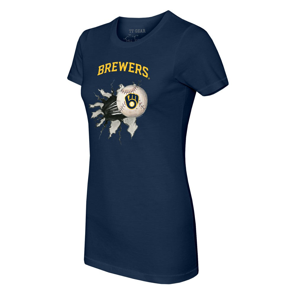 Milwaukee Brewers Tiny Turnip Women's Baseball Tear T-Shirt Online