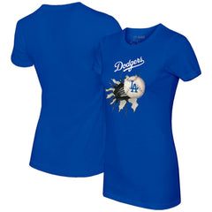Los Angeles Dodgers Tiny Turnip Women's Baseball Tear T-Shirt discount