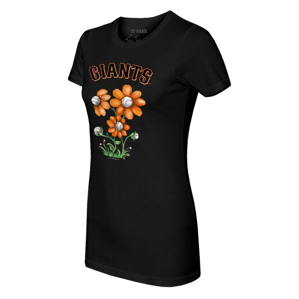 San Francisco Giants Tiny Turnip Women's Blooming Baseballs T-Shirt On Sale