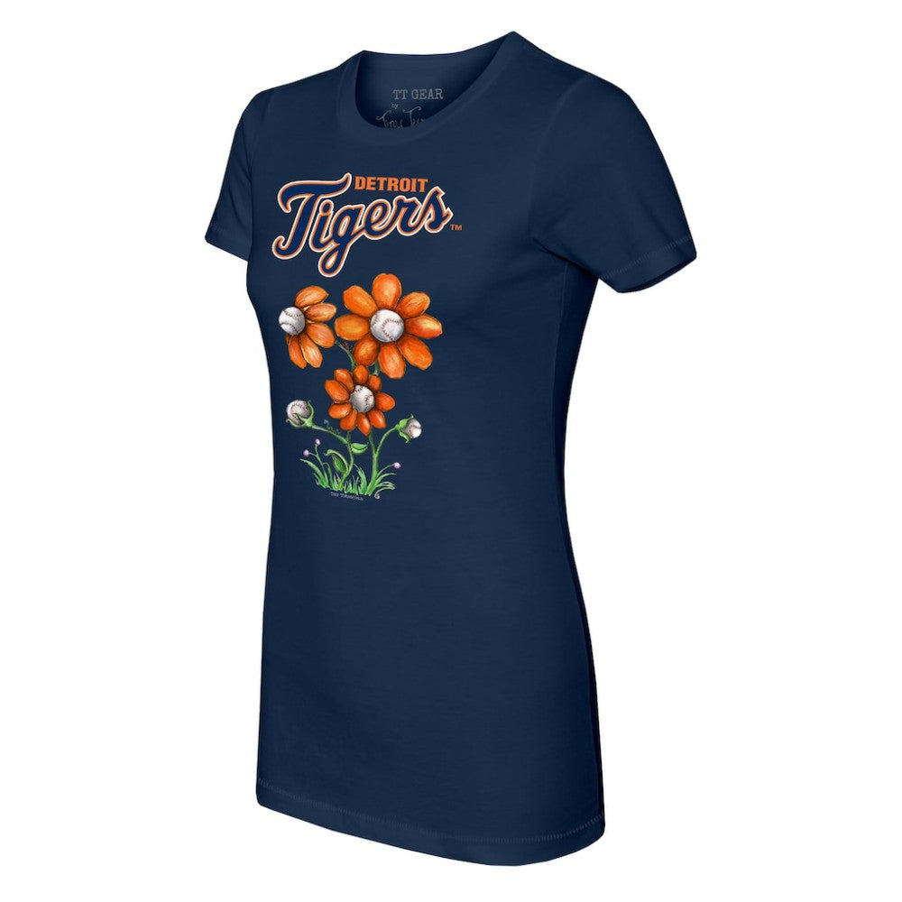 Detroit Tigers Tiny Turnip Women's Blooming Baseballs T-Shirt On Sale