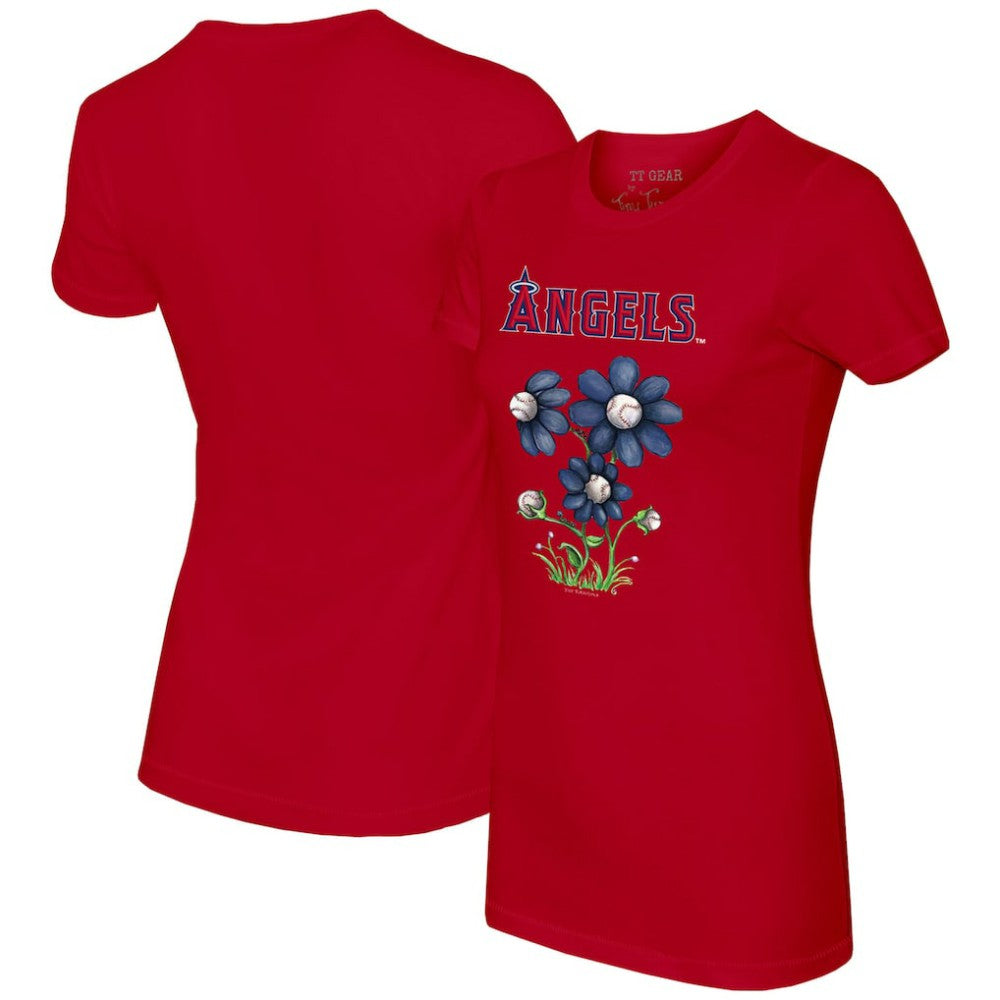 Los Angeles Angels Tiny Turnip Women's Blooming Baseballs T-Shirt discount