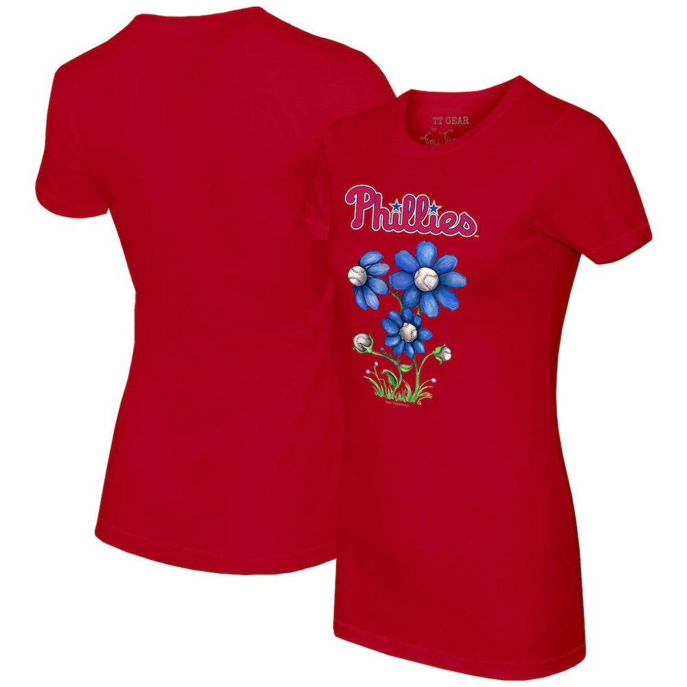 Philadelphia Phillies Tiny Turnip Women's Blooming Baseballs T-Shirt Lifestyle