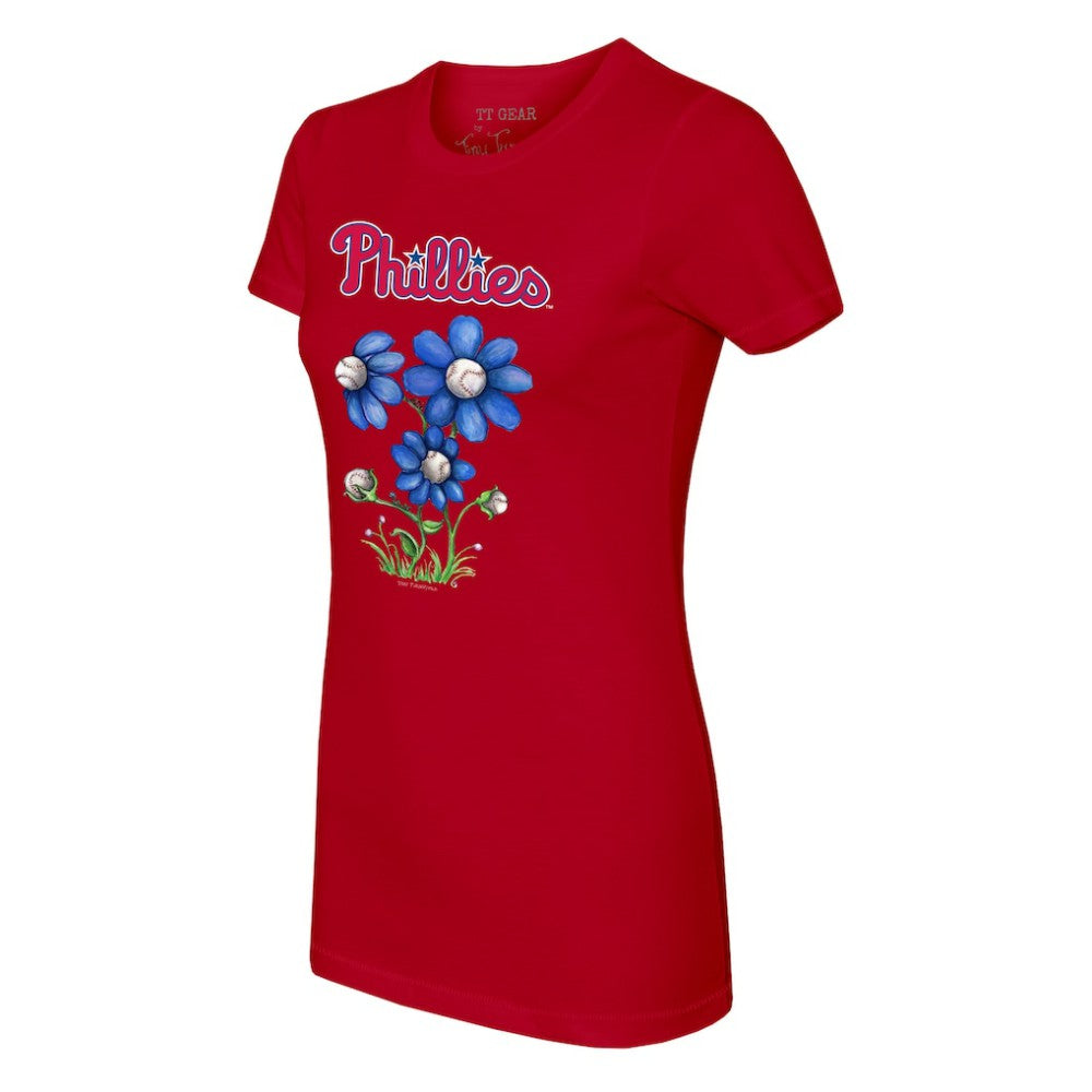 Philadelphia Phillies Tiny Turnip Women's Blooming Baseballs T-Shirt Lifestyle