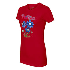 Philadelphia Phillies Tiny Turnip Women's Blooming Baseballs T-Shirt Lifestyle