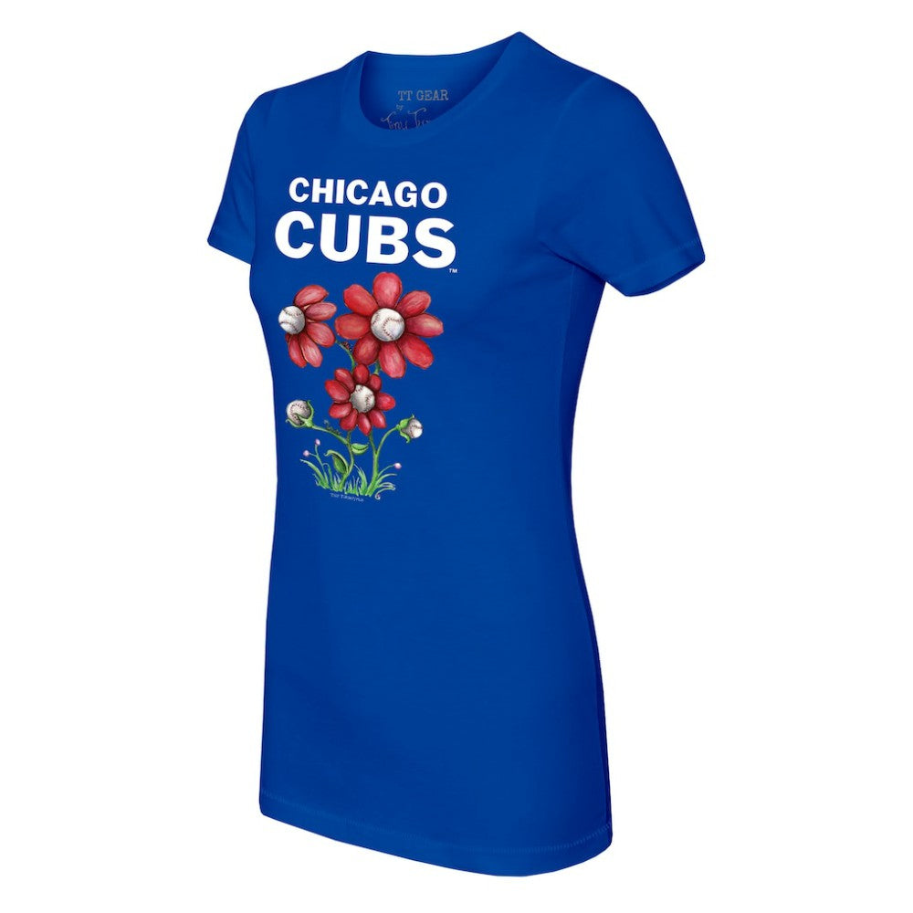 Chicago Cubs Tiny Turnip Women's Blooming Baseballs T-Shirt Near Me