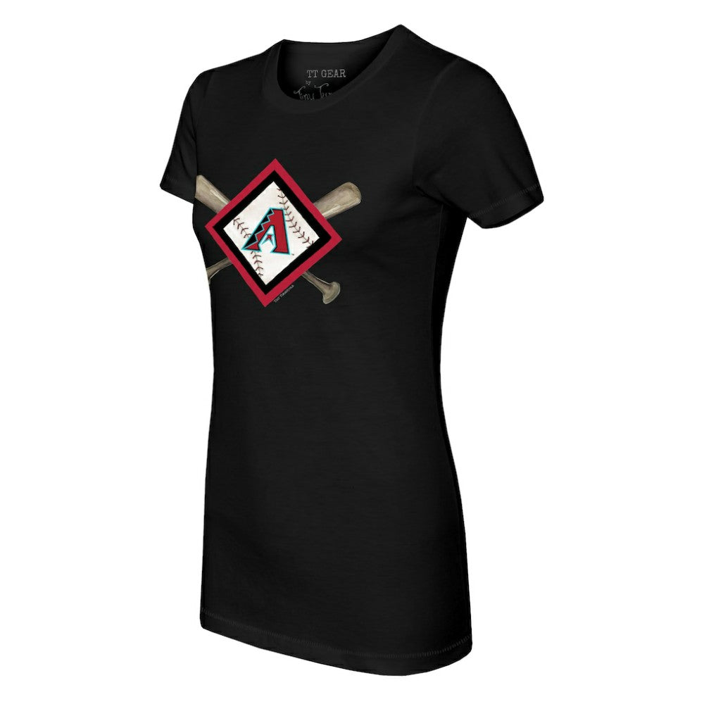 Arizona Diamondbacks Tiny Turnip Women's Diamond Cross Bats T-Shirt Lifestyle
