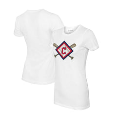 Cleveland Guardians Tiny Turnip Women's Diamond Cross Bats T-Shirt Lifestyle