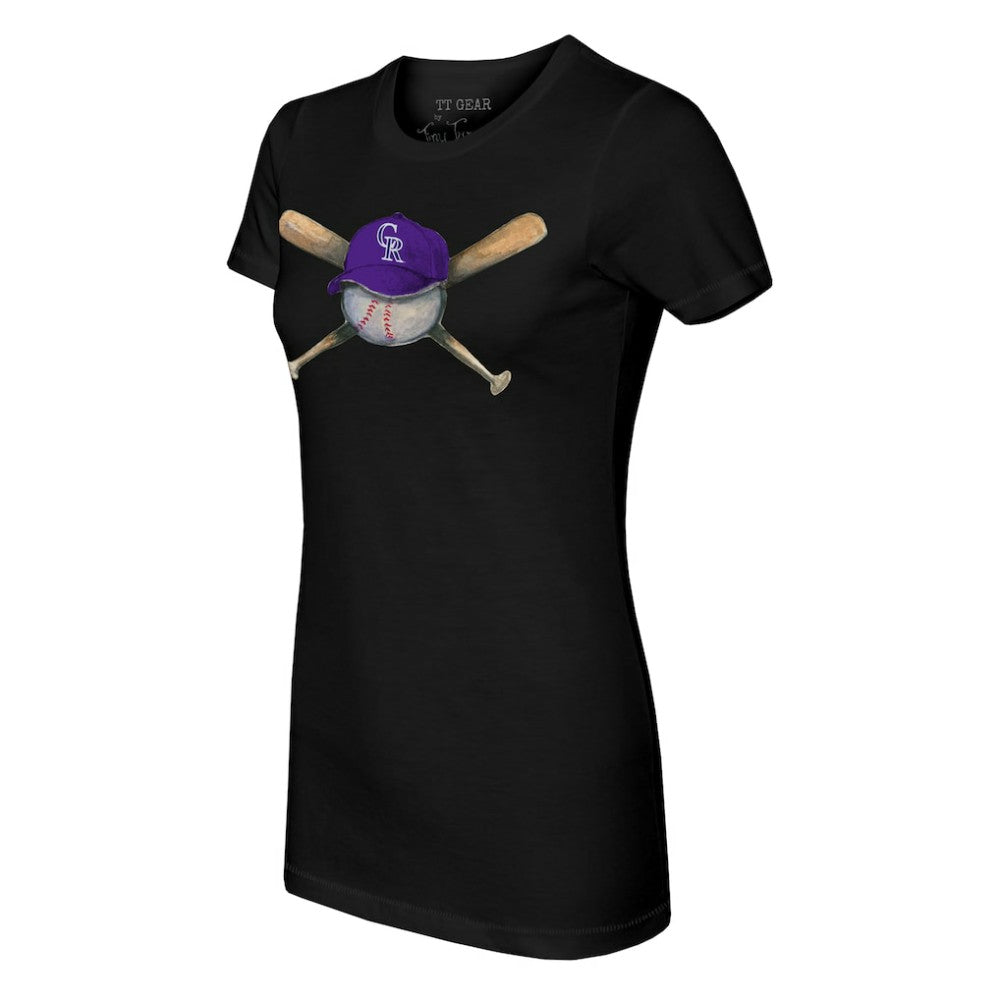 Colorado Rockies Tiny Turnip Women's Hat Crossbats T-Shirt Clearance