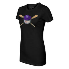 Colorado Rockies Tiny Turnip Women's Hat Crossbats T-Shirt Clearance