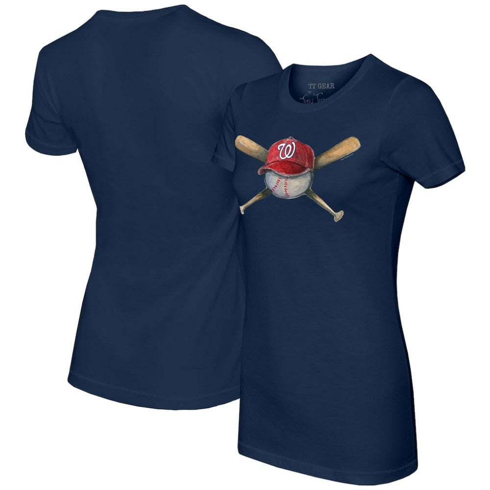 Washington Nationals Tiny Turnip Women's Hat Crossbats T-Shirt On Sale