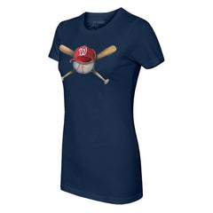 Washington Nationals Tiny Turnip Women's Hat Crossbats T-Shirt On Sale