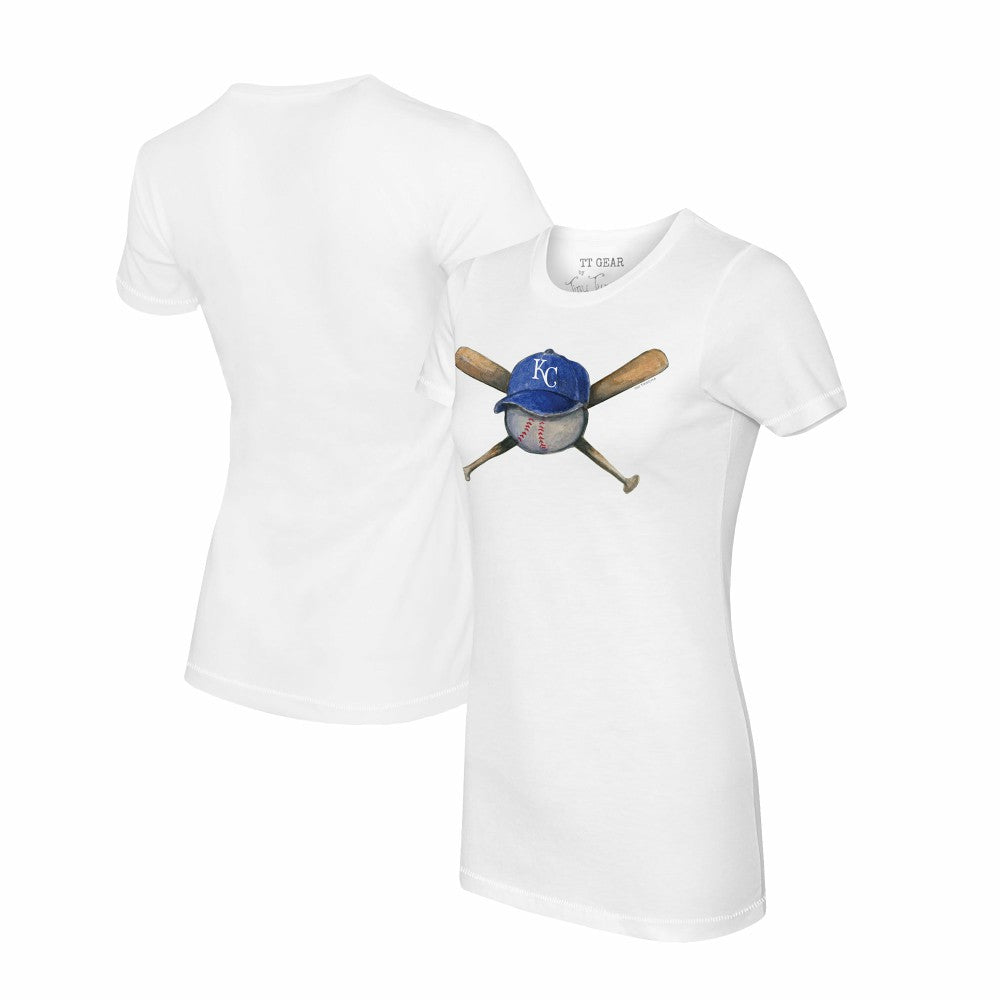 Kansas City Royals Tiny Turnip Women's Hat Crossbats T-Shirt Sale