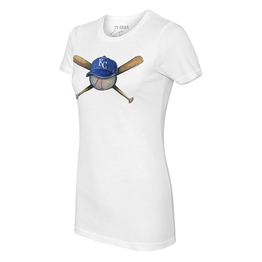Kansas City Royals Tiny Turnip Women's Hat Crossbats T-Shirt Sale