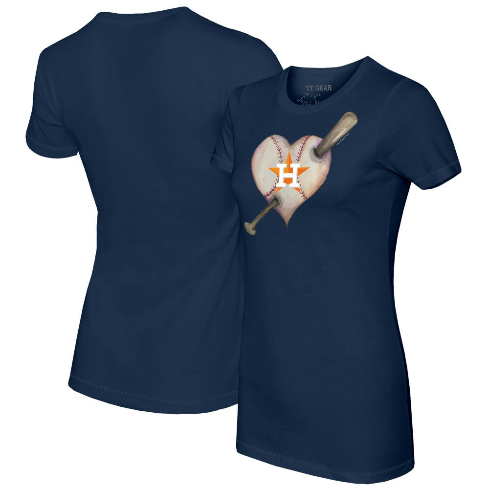 Houston Astros Tiny Turnip Women's Heart Bat T-Shirt discount