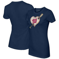 Washington Nationals Tiny Turnip Women's Heart Bat T-Shirt Sale