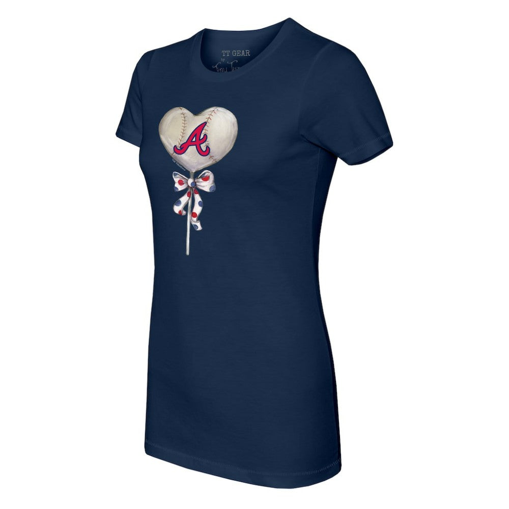 Atlanta Braves Tiny Turnip Women's Heart Lolly T-Shirt for sale