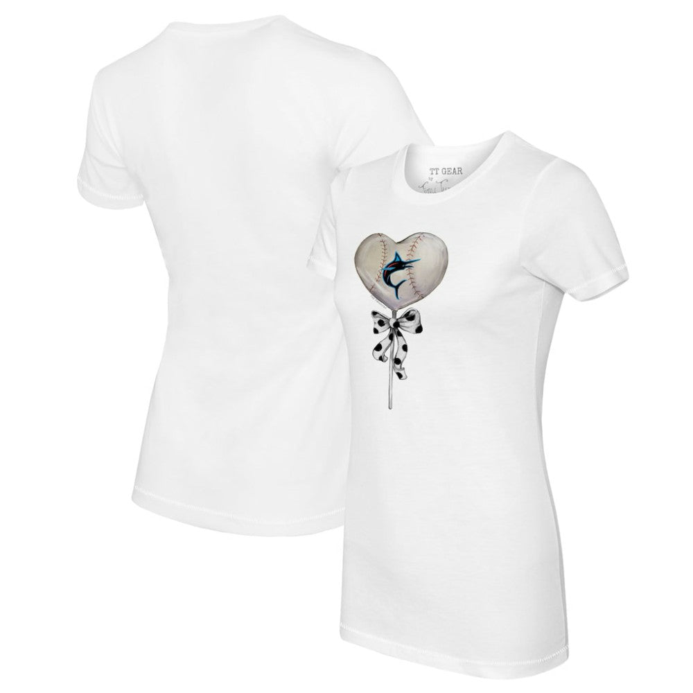 Miami Marlins Tiny Turnip Women's Heart Lolly T-Shirt Online