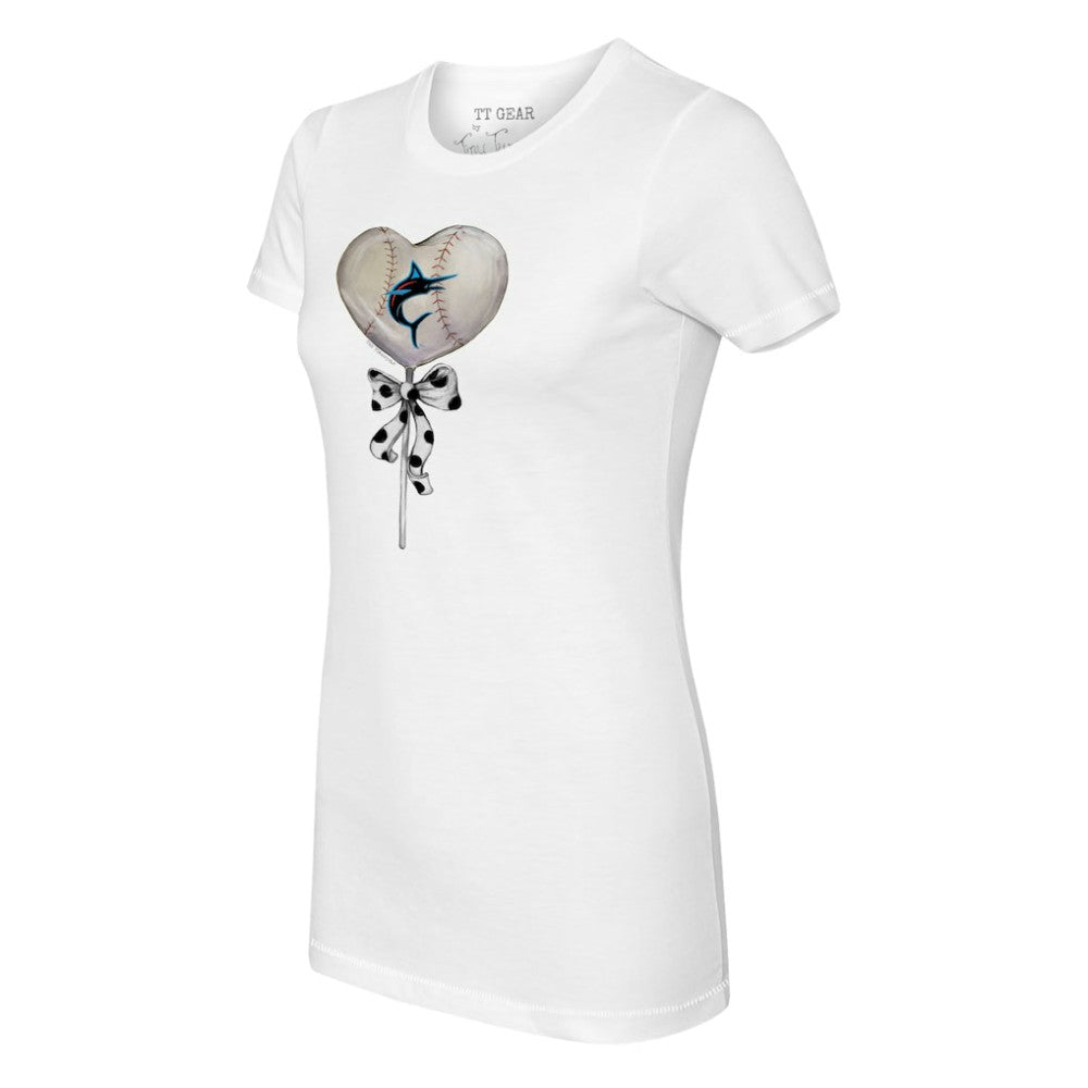 Miami Marlins Tiny Turnip Women's Heart Lolly T-Shirt Online