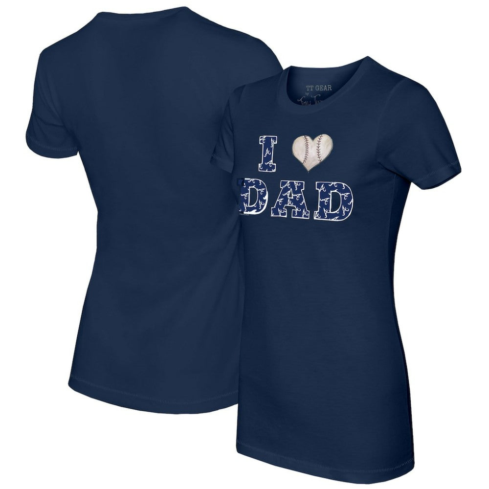 Atlanta Braves Tiny Turnip Women's I Love Dad T-Shirt Lifestyle