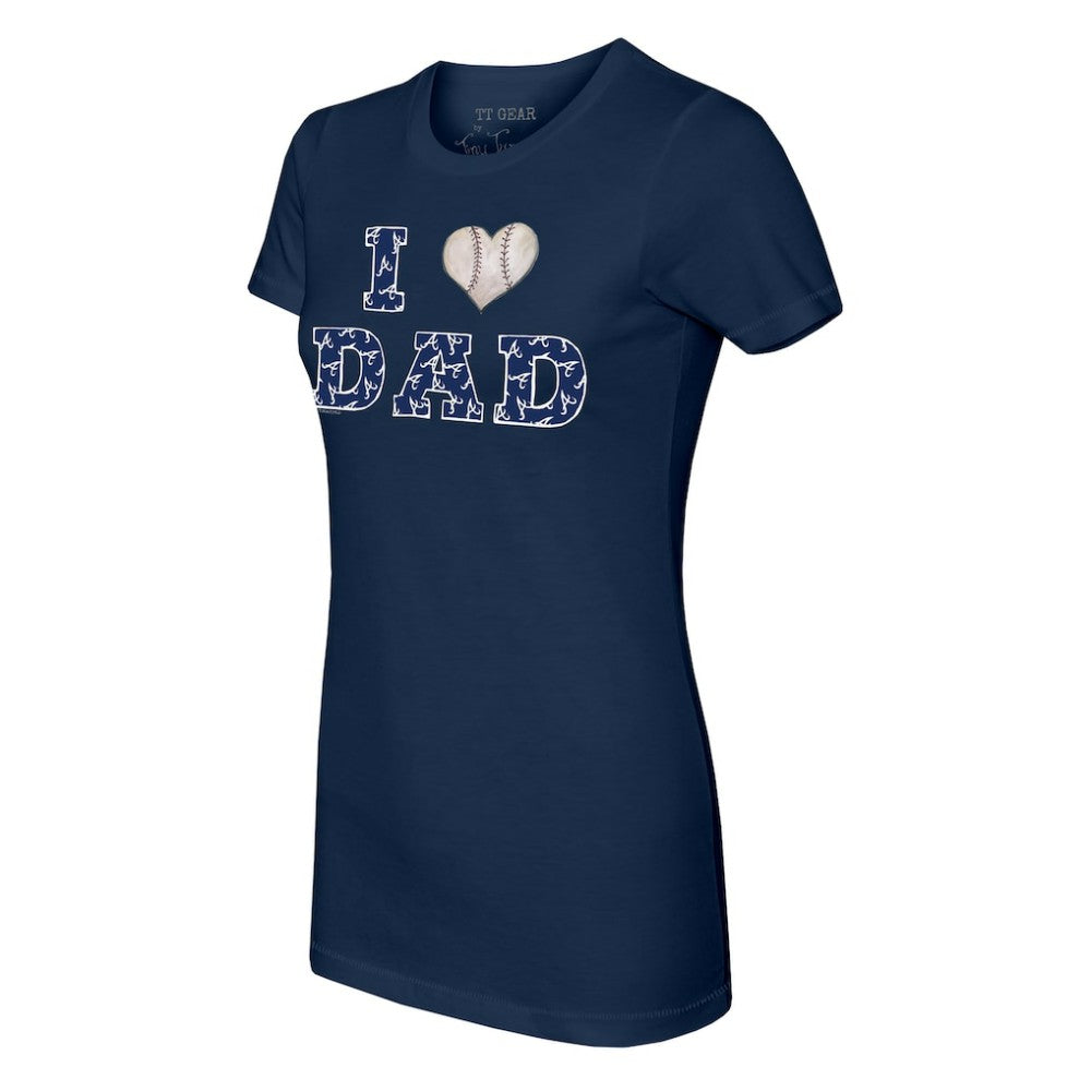 Atlanta Braves Tiny Turnip Women's I Love Dad T-Shirt Lifestyle