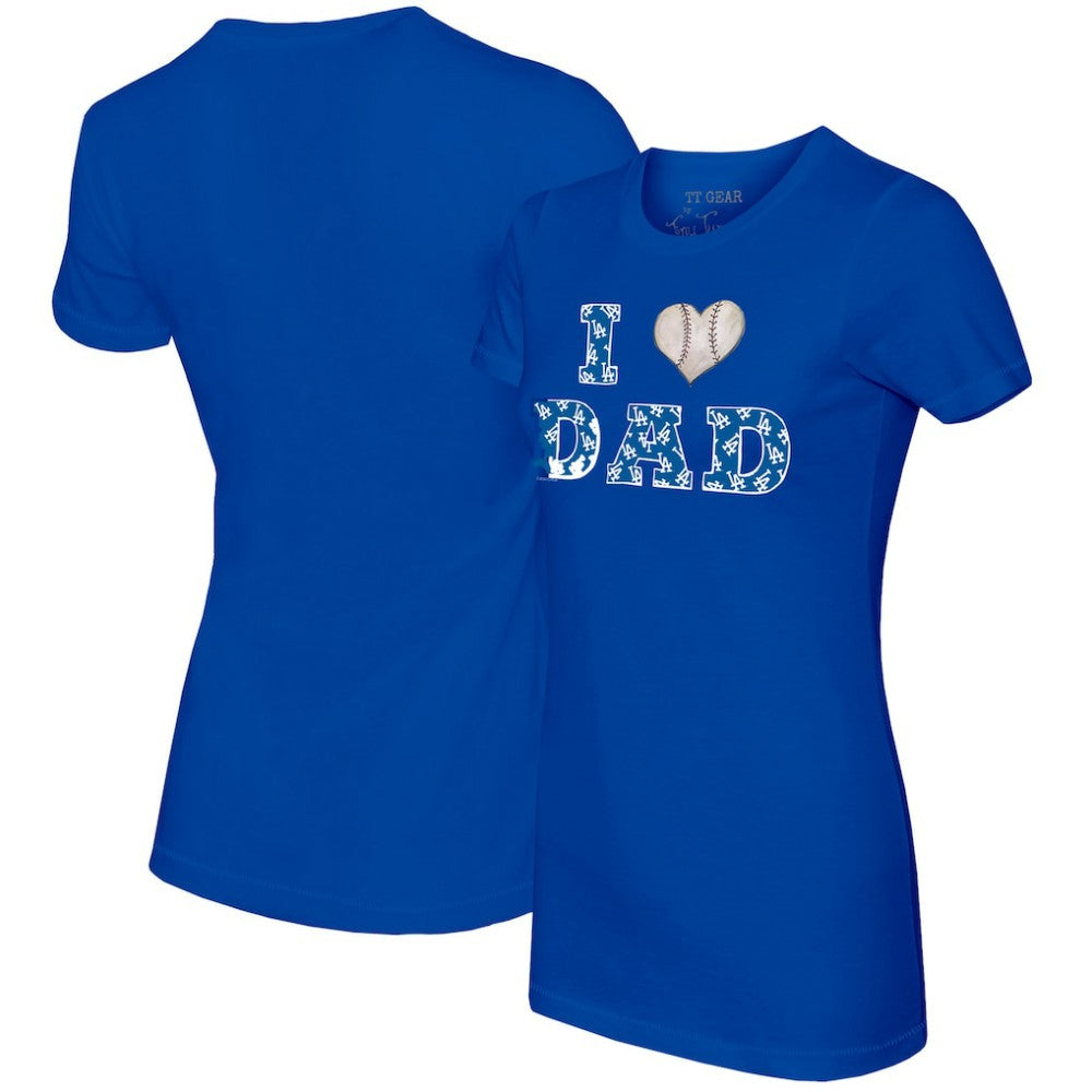 Los Angeles Dodgers Tiny Turnip Women's I Love Dad T-Shirt Sale