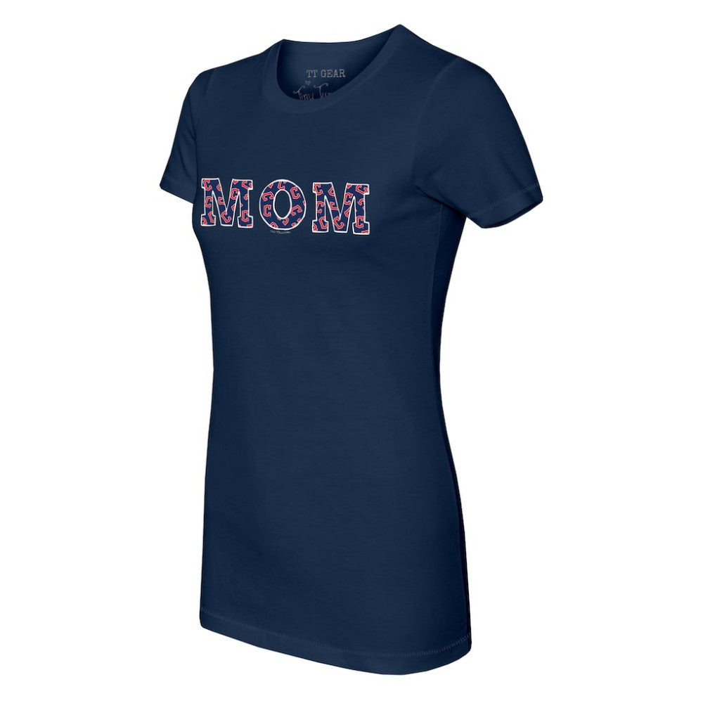 Cleveland Guardians Tiny Turnip Women's Logo Mom T-Shirt Clearance