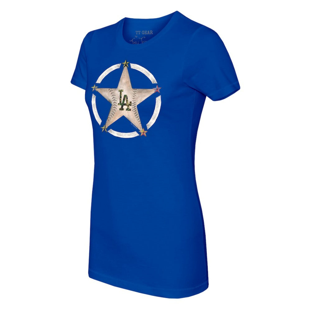 Los Angeles Dodgers Tiny Turnip Women's Military Star T-Shirt Lifestyle