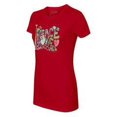 Philadelphia Phillies Tiny Turnip Women's Peace Love Baseball Fitted T-Shirt Online